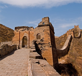 Photo de la Grande Muraille de Chine en Ete à coté de Pékin