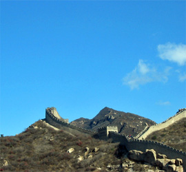 Photo de la Grande Muraille de Chine en Hiver par temps très clair et grand froid - Site de Badaling