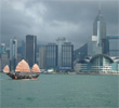 Jonque dans le port de Hong Kong
