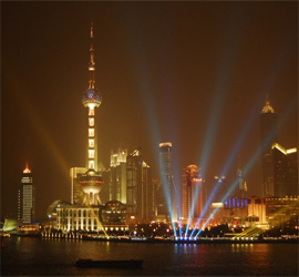 Photo de Shanghai et de la Pearl Tower de Nuit